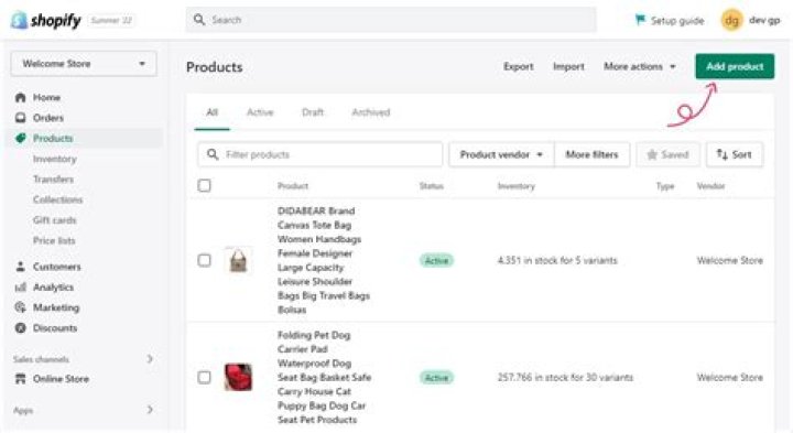 Adding Products to Shopify Store