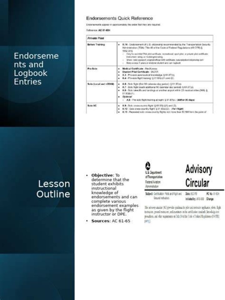 endorsements and assets
