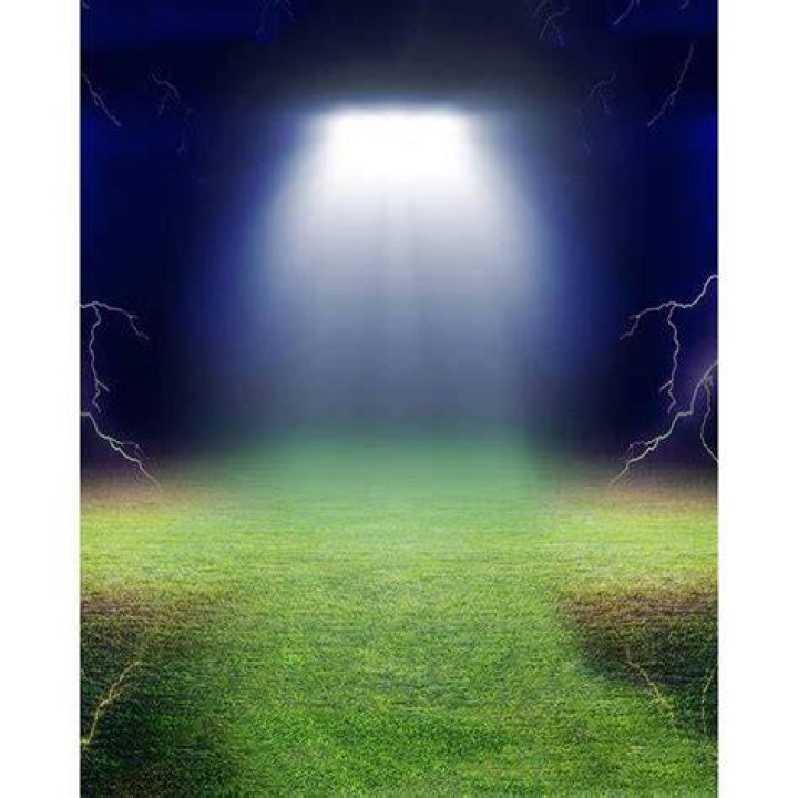 Grassy Field & Lightning Printed Backdrop Backdrop Express Sports