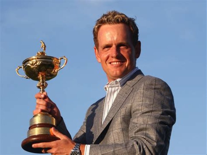 Luke Donald receiving the PGA Player of the Year award Luke Donald receiving the PGA Player of the Year award