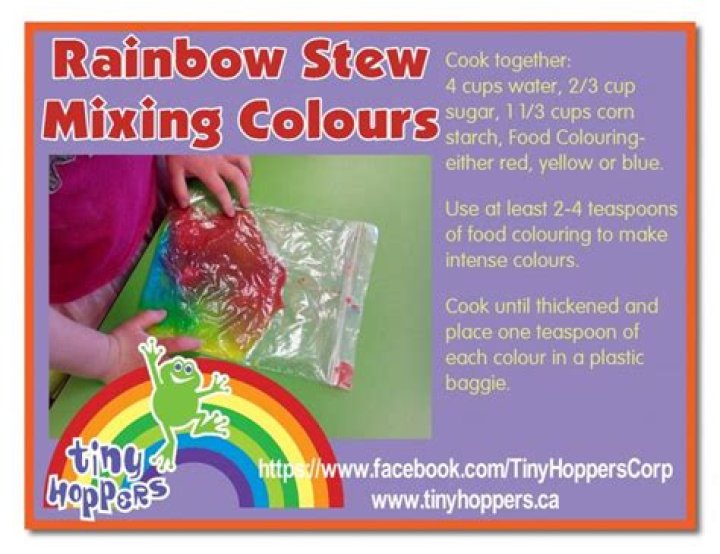 Rainbow Stew Mixing Colours Tiny Hoppers Rainbow stew recipe, Color