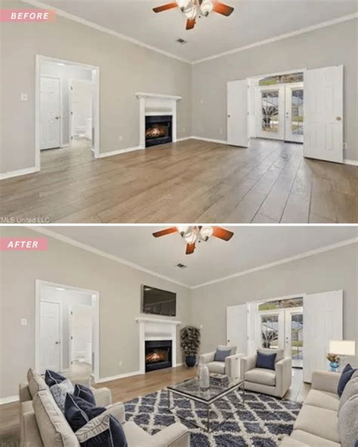Virtual Staging � before and after